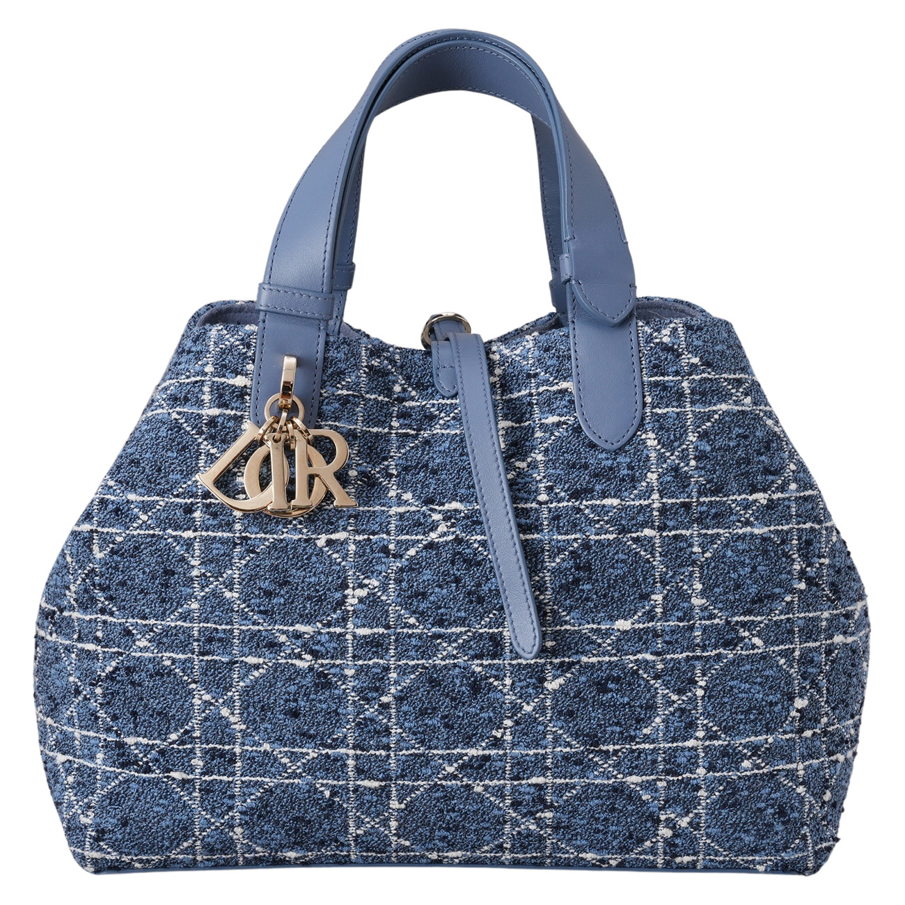 CHRISTIAN DIOR(USED)디올 트위드 뚜쥬르 미디엄 토트백